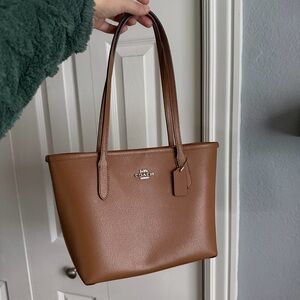 Coach Small City tote Tan Leather Tote Bag